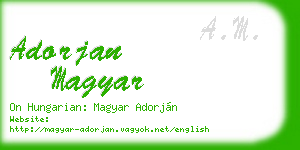 adorjan magyar business card