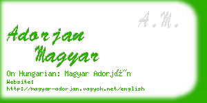 adorjan magyar business card